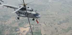 India, trikut hills, ropeway, accident, indian air force, rescue operation