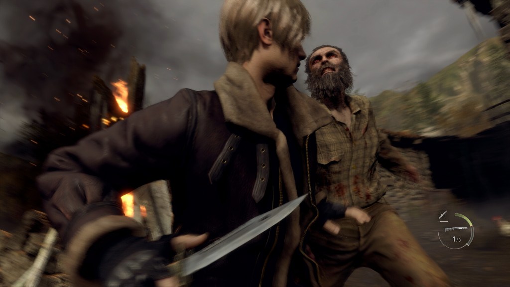 A screen shot from the video game Resident Evil 4