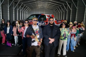 Jamali Maddix poses with extreme pro gun group, Rod of Iron