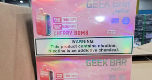 illegal vape e-cigarrette bust from china geek bar